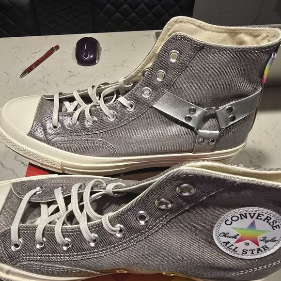 NEW 2024 Chuck 70 High Pride 2024 Converse Sneakers Chuck 70 A10214C SIZE 10 NEW - Picture 2 of 16